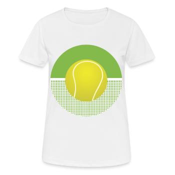 Tennis - Frauen T-Shirt atmungsaktiv - Weiß - Vorne - AI Model Female 172 dark (172cm)