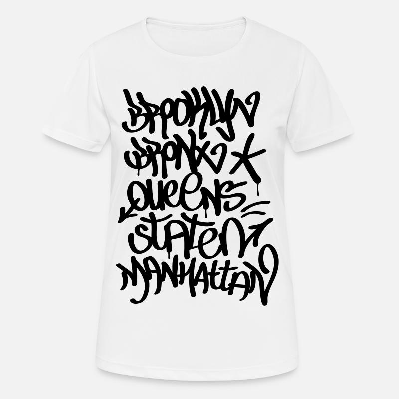 New York boroughs - Women's Breathable T-Shirt - white