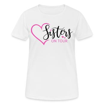 Sister Sisters Siblings Sisters on tour - Women's Breathable T-Shirt - white - Front - AI Model Female 172 dark (172cm)