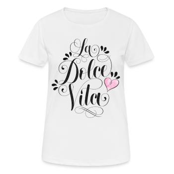 La dolce vita - Women's Breathable T-Shirt - white - Front - AI Model Female 172 dark (172cm)