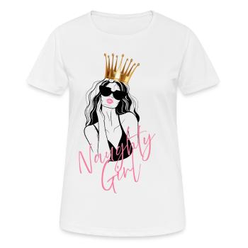 Naughty Girl - Women's Breathable T-Shirt - white - Front - AI Model Female 172 dark (172cm)
