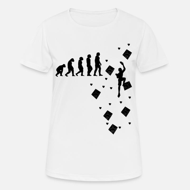 Escalade Bouldering Alpinisme Evolution Grimpeur - T-shirt respirant Femme - blanc