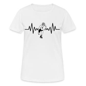 Roller skate roller roller rollers en ligne - T-shirt respirant Femme - blanc - Devant - AI Model Female 172 dark (172cm)