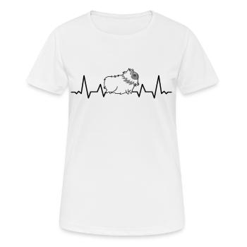 Guinea pig heartbeat guinea pig - Women's Breathable T-Shirt - white - Front - AI Model Female 172 dark (172cm)