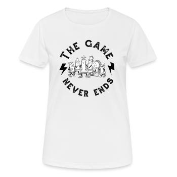 Chess game Chess game Chess pieces chess board - Women's Breathable T-Shirt - white - Front - AI Model Female 172 dark (172cm)