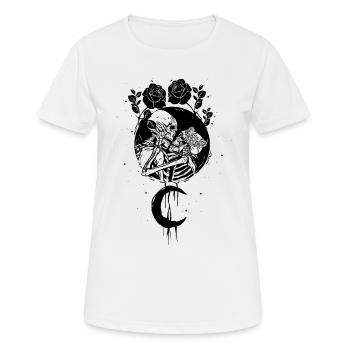 Occulte Moonrose Witchcraft sorcière couple occulte - T-shirt respirant Femme - blanc - Devant - AI Model Female 172 dark (172cm)
