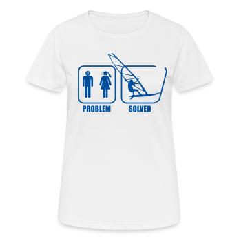 Planche à voile voile problème planche à voile problème - T-shirt respirant Femme - blanc - Devant - AI Model Female 172 dark (172cm)