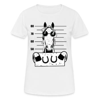 Horse Riding Horses Profile Horse Rider Riding - Women's Breathable T-Shirt - white - Front - AI Model Female 172 dark (172cm)
