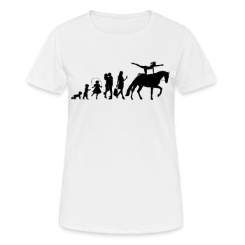 Chevaux Voltige Équitation Fille Volti Équitation - T-shirt respirant Femme - blanc - Devant - AI Model Female 172 dark (172cm)