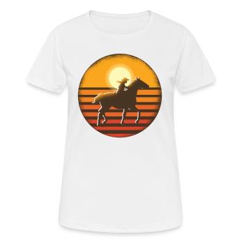 Western Riding Women Horses Girls Horse Western - Women's Breathable T-Shirt - white - Front - AI Model Female 172 dark (172cm)