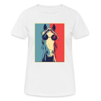 Horse Riding Vintage Horse Riding - Women's Breathable T-Shirt - white - Front - AI Model Female 172 dark (172cm)