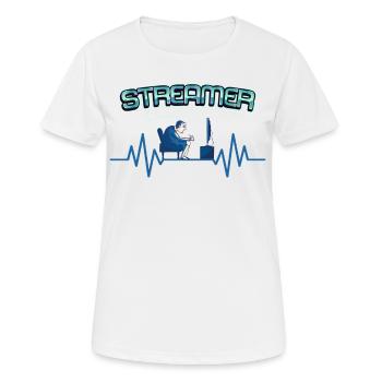 TV-Streaming Herzschlag Video Movie Internet - Frauen T-Shirt atmungsaktiv - Weiß - Vorne - AI Model Female 172 dark (172cm)