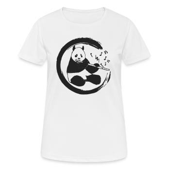 Flûtes Flûtes Musicien Panda Flûte Flûte Flûte Transverse - T-shirt respirant Femme - blanc - Devant - AI Model Female 172 dark (172cm)
