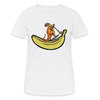 Scooter Dinosaure Skater Rampe Scooter - T-shirt respirant Femme - blanc - Devant - AI Model Female 172 dark (172cm)