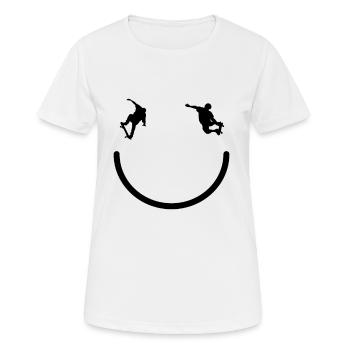 Skateboard Skater Ramp Patinage Patinage - T-shirt respirant Femme - blanc - Devant - AI Model Female 172 dark (172cm)