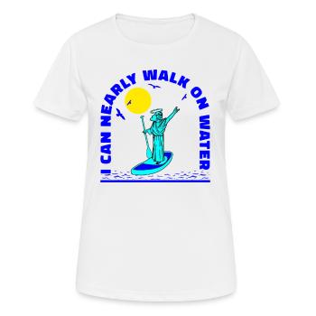 SUP paddle paddle Stand Up Paddle Surf - T-shirt respirant Femme - blanc - Devant - AI Model Female 172 dark (172cm)