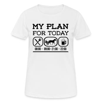 Trabrennpferd Trabrennsport Pferdesport Pferde - Frauen T-Shirt atmungsaktiv - Weiß - Vorne - AI Model Female 172 dark (172cm)