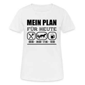 Trabrennpferd Trabrennsport Pferdesport Pferde - Frauen T-Shirt atmungsaktiv - Weiß - Vorne - AI Model Female 172 dark (172cm)