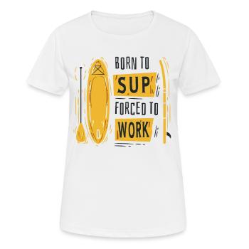 SUP board paddleboarding paddle supboard Stand Up - T-shirt respirant Femme - blanc - Devant - AI Model Female 172 dark (172cm)