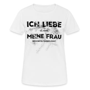 Mofa Mofaroller Moped Mofafahrer Mofa Zubehör Mofa - Frauen T-Shirt atmungsaktiv - Weiß - Vorne - AI Model Female 172 dark (172cm)