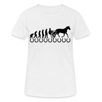 Trabrennpferd Trabrennsport Pferdesport Pferde - Frauen T-Shirt atmungsaktiv - Weiß - Vorne - AI Model Female 172 dark (172cm)