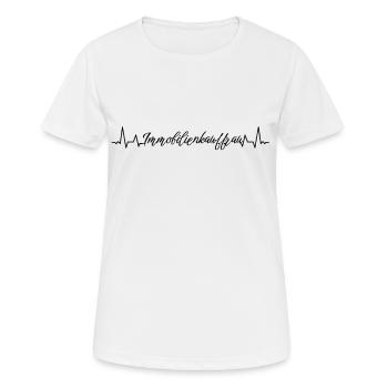 Makler Herzschlag Immobilienkauffrau - Frauen T-Shirt atmungsaktiv - Weiß - Vorne - AI Model Female 172 dark (172cm)