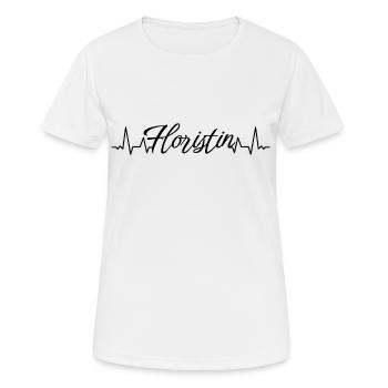 Floristik Herzschlag Floristin - Frauen T-Shirt atmungsaktiv - Weiß - Vorne - AI Model Female 172 dark (172cm)