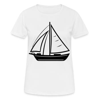Bateau a voile - T-shirt respirant Femme - blanc - Devant - AI Model Female 172 dark (172cm)