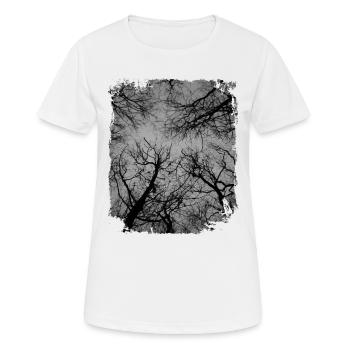 Forêt sombre, Bois sombres, Amoureux de la nature - T-shirt respirant Femme - blanc - Devant - AI Model Female 172 dark (172cm)
