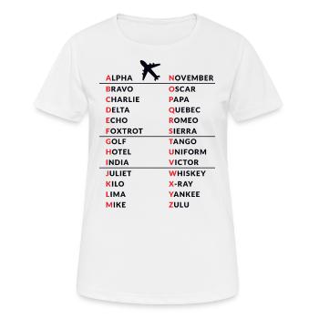 Amateur Amateurfunker Pilot Code Geschenk - Frauen T-Shirt atmungsaktiv - Weiß - Vorne - AI Model Female 172 dark (172cm)