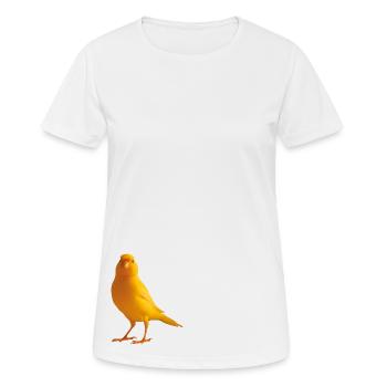 Kanarienvogel yellow bird - Frauen T-Shirt atmungsaktiv - Weiß - Vorne - AI Model Female 172 dark (172cm)