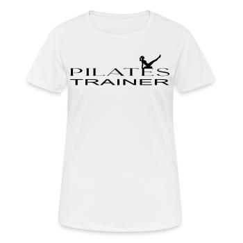 Instructeur de Pilates - T-shirt respirant Femme - blanc - Devant - AI Model Female 172 dark (172cm)