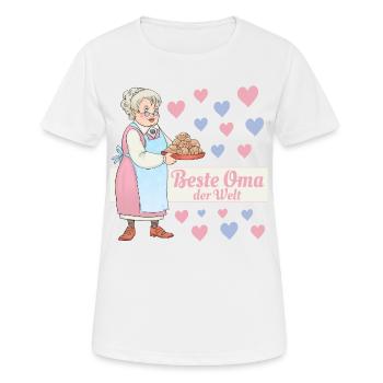 Best grandma in the world - Women's Breathable T-Shirt - white - Front - AI Model Female 172 dark (172cm)