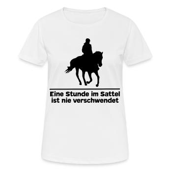 Pferd Pferdesprüche T-Shirt Pferdespruch Reiten - Frauen T-Shirt atmungsaktiv - Weiß - Vorne - AI Model Female 172 dark (172cm)