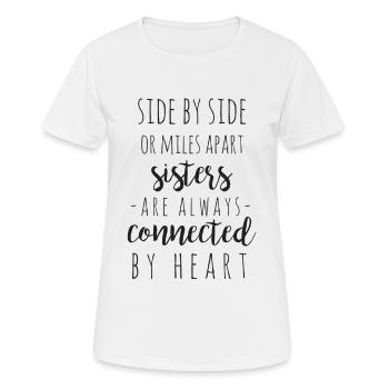 côte à côte ou miles de distance - T-shirt respirant Femme - blanc - Devant - AI Model Female 172 dark (172cm)