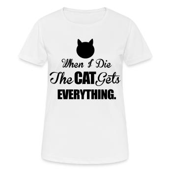 Cat - T-shirt respirant Femme - blanc - Devant - AI Model Female 172 dark (172cm)
