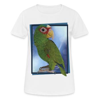 Weißstirnpapagei - Frauen T-Shirt atmungsaktiv - Weiß - Vorne - AI Model Female 172 dark (172cm)