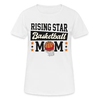 Basketball Mama eines aufstrebenden Stars - Frauen T-Shirt atmungsaktiv - Weiß - Vorne - AI Model Female 172 dark (172cm)