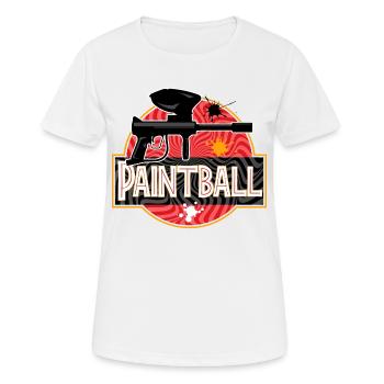 Paintball Airsoft Gotcha Markierer - Frauen T-Shirt atmungsaktiv - Weiß - Vorne - AI Model Female 172 dark (172cm)