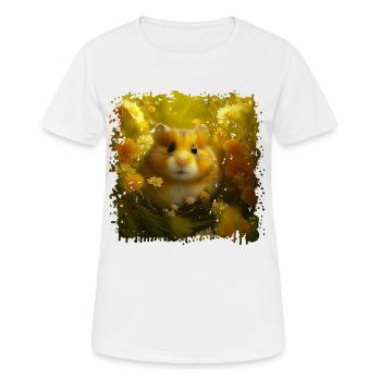 Les hamsters européens vivent dans de grandes parties de l’Europe - T-shirt respirant Femme - blanc - Devant - AI Model Female 172 dark (172cm)