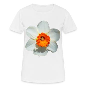 La jonquille vient de la Méditerranée - T-shirt respirant Femme - blanc - Devant - AI Model Female 172 dark (172cm)