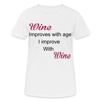 Wine - Women's Breathable T-Shirt - white - Front - AI Model Female 172 dark (172cm)