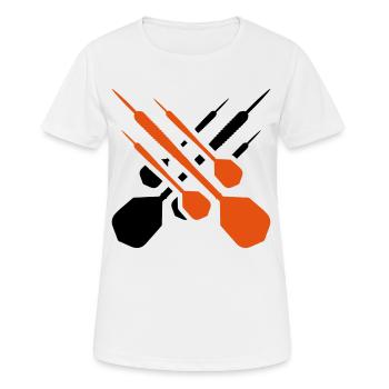 darts dartpfeil - Frauen T-Shirt atmungsaktiv - Weiß - Vorne - AI Model Female 172 dark (172cm)