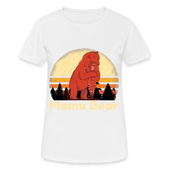 Mama Bär wird dich schützen und lieben. Mama Bear - Frauen T-Shirt atmungsaktiv - Weiß - Vorne - AI Model Female 172 dark (172cm)