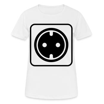 Prise icon - T-shirt respirant Femme - blanc - Devant - AI Model Female 172 dark (172cm)
