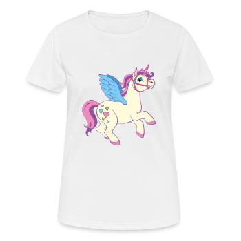 Licorne pour les filles - T-shirt respirant Femme - blanc - Devant - AI Model Female 172 dark (172cm)