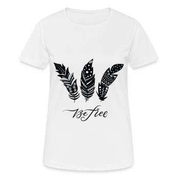 Soyez libre Springs - T-shirt respirant Femme - blanc - Devant - AI Model Female 172 dark (172cm)