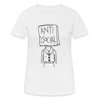 Anti Social Sozial - Frauen T-Shirt atmungsaktiv - Weiß - Vorne - AI Model Female 172 dark (172cm)