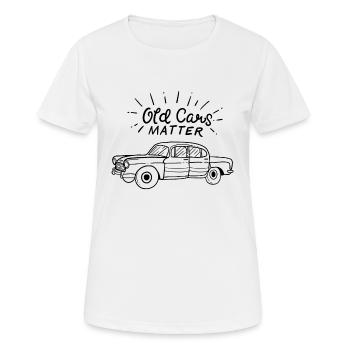 Old Cars Matter - Frauen T-Shirt atmungsaktiv - Weiß - Vorne - AI Model Female 172 dark (172cm)