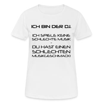 DJ - Frauen T-Shirt atmungsaktiv - Weiß - Vorne - AI Model Female 172 dark (172cm)